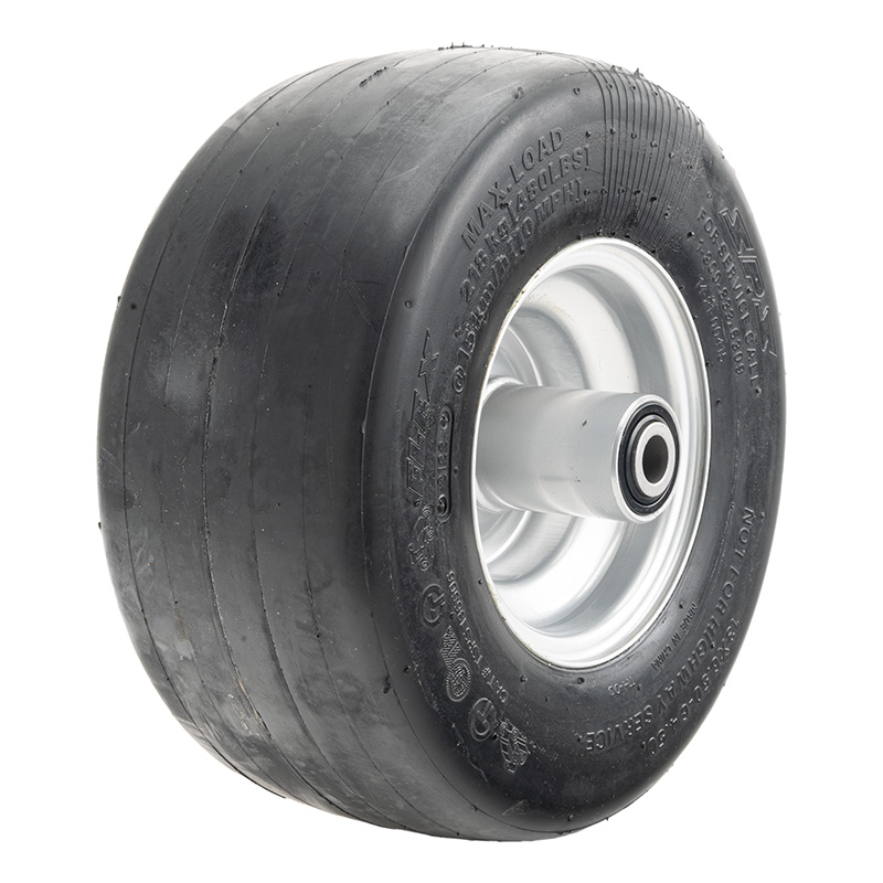 Hustler OEM 607317 Wheel/Tire Ass. (Semi-Pneumatic - Run Flat - Silver
