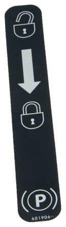 Hustler OEM 601906 Park Brake Engagement and Disengagement Decal Fits Hustler Super S (All 36" Models) and Super S (2016 - 2020 48", 52", 60" Models).