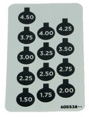 Hustler OEM 605538 Deck Height Decal