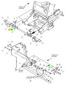 Hustler OEM 127277-4 Tread Lock Pivot Rod (Park Brake) Fits Hustler Super S (2021 - Current 48", 52", 60" Models - Select Serial Number Range Only).