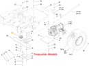 Toro OEM 104-3630 Hydraulic Flat Idler Fits Early Model Timecutter ZX and Z Model 74401 - Early MZ Riding Tractor Models.