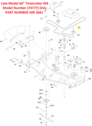 Toro OEM 109-3661 Mower Deck Belt Fits Toro Late Model 60" Timecutters and Early Model 52" Titans.