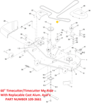 Toro OEM 109-3661 Mower Deck Belt Fits Toro Late Model 60" Timecutters and Early Model 52" Titans.