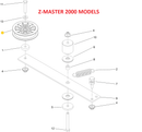 Toro OEM Hydro Nylon Flat Idler part number 109-3397 fits Early Z Master 2000 series and Titan Z, ZX, MX Series.