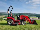 MAHINDRA 1123 HST W/LOADER & 54" BELLY MOWER 11234FHILM54