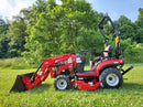 MAHINDRA 1123 HST W/LOADER & 54" BELLY MOWER 11234FHILM54