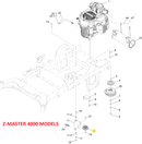 Toro OEM 116-2456 Hydraulic Nylon Flat Idler Fits Late 48", 52", 60", 72", ZMASTER 4000 Models - Late 48", 52", 60", ZMASTER 2000 Models - Late 48", 52", 60" TITAN Max, TITAN HD 1500, 2000, 2500 Models.