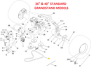Toro OEM Hydro Drive Belt 119-0174 Fits Current/Late 36" and 40" Toro Grandstand Standard Models.