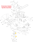 Toro OEM 120-7935 Spindle Bearing Spacer Fits 34", 42", 50", 54", 60", Timecutter - 30" TimeMaster - 30" Turf Master - E-Z Vac/ Bagger and Collection Models.