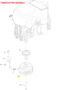 Toro OEM 127-3408 PTO Clutch Fits Late Toro 50" Timecutter MX, SS, SW, SWX, 5000, ZS, Standard, My-Ride - Current/Late 36" PROLINE Models.