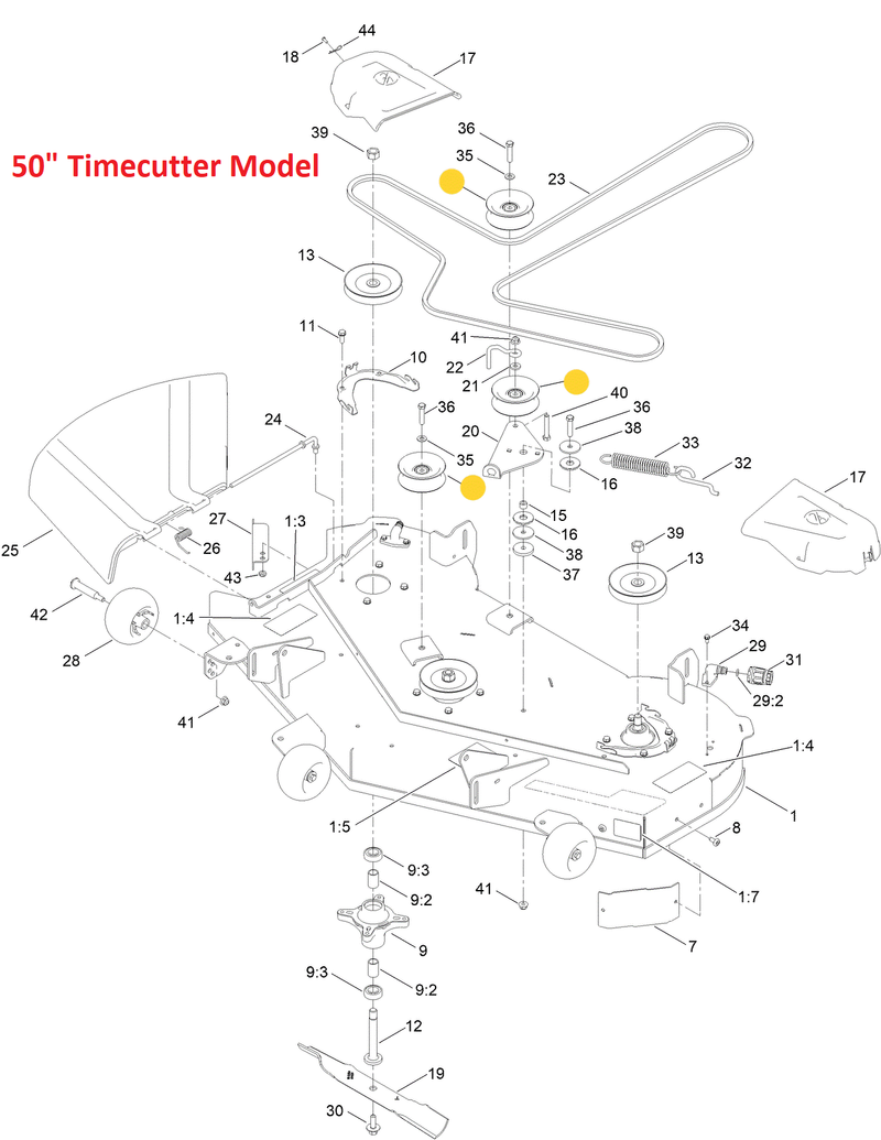 Puleggia Folle Originale OEM Toro 132-9420 TimeCutter Z - Foto 7