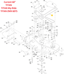Toro OEM 133-1168 Mower Deck Belt Fits Current Toro 60" TITAN, TITAN My-Ride, TITAN ZXM 6075 and Early 60" TITAN ZX6000, TITAN MX6000 Models.