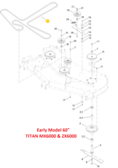 Toro OEM 133-1168 Mower Deck Belt Fits Current Toro 60" TITAN, TITAN My-Ride, TITAN ZXM 6075 and Early 60" TITAN ZX6000, TITAN MX6000 Models.