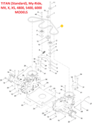 Toro OEM 133-4371 Cogged Hydo Drive Belt Fits Toro Late/Early 60" Timecutter HD Models - Early 60" Timecutter MX (* Only Model 74777) - TITAN (Standard), My-Ride, MX, X, XS, 4800, 5400 and 6000 Models.