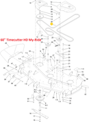 Toro OEM 133-4372 Mower Deck Belt Fits Toro Late 60" Timecutter HD My-Ride, Titan, Titan 6000, Titan MX6000 and Titan My-Ride Models.
