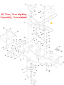 Toro OEM 133-4372 Mower Deck Belt Fits Toro Late 60" Timecutter HD My-Ride, Titan, Titan 6000, Titan MX6000 and Titan My-Ride Models.