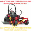 Toro OEM 133-1168 Mower Deck Belt Fits Current Toro 60" TITAN, TITAN My-Ride, TITAN ZXM 6075 and Early 60" TITAN ZX6000, TITAN MX6000 Models.