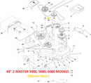 Toro OEM 136-5405 Hydraulic and Mower Deck Flat Idler Fits Current/Late 48" ZMaster 3000, 5000 Models - Current/Late 52" Grandstand Models - 52", 60", 72", Grandstand HDX Models and More....