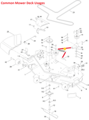 Toro OEM 138-7264 Mower Deck and Hydraulic Drive Tension Spring Fits Toro 50", 54", 60", Late Timecutter (Cast Aluminum Axels) and Current Timecutter MAX Models - Current Z-Master 2000 Models (I-BEAM Framing).