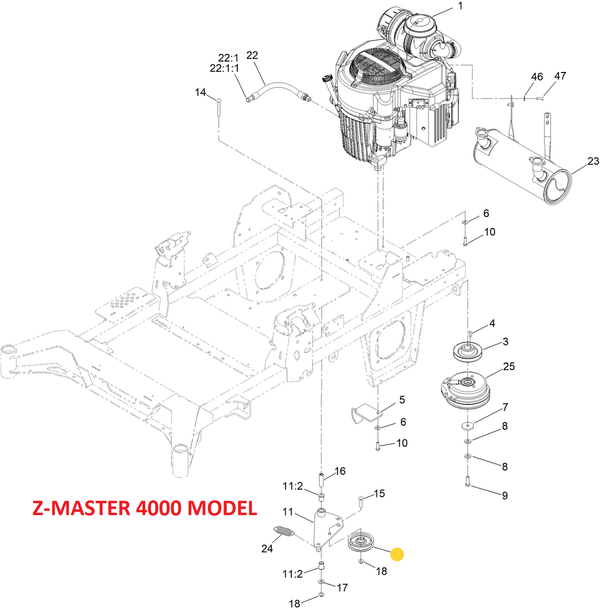 Toro OEM 140-4964 Hydraulic Flat Idler Fits Current/Late 48