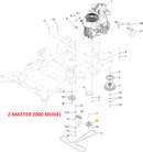 Toro OEM 140-4964 Hydraulic Flat Idler Fits Current/Late 48", 52", 60", 72" ZMASTER 4000 Models - Current/Late 48", 52", 60" ZMASTER 2000 Models (I-Beam Faming).
