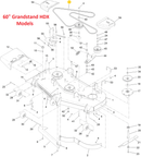Toro OEM Mower Deck Belt 145-3481 Fits Current/Late 48" Standard Grandstand and Current 60" HDX Grandstand Models.