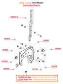 Hustler OEM 348862 Steering Lever/ Steering Box Spacer Fits Hustler X-ONE, X-RIDE, Super Z, Super Z HD, Diesel Z, Super 104