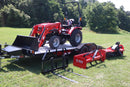 Mahindra 21264FHIL, Liberty 83"X16' +2' 7K Trailer, 5' Mahindra Box Blade, 5' Mahindra Tiller & Mahindra PFA2000 Forks Combo - Work Ready
