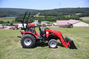Mahindra 21264FHIL, Liberty 83"X16' +2' 7K Trailer, 5' Mahindra Box Blade, 5' Mahindra Tiller & Mahindra PFA2000 Forks Combo - Work Ready