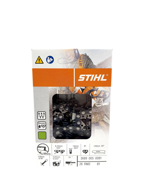 Stihl Genuine 26RM3 81E 20" Chainsaw Chain Loop 3689 005 0081