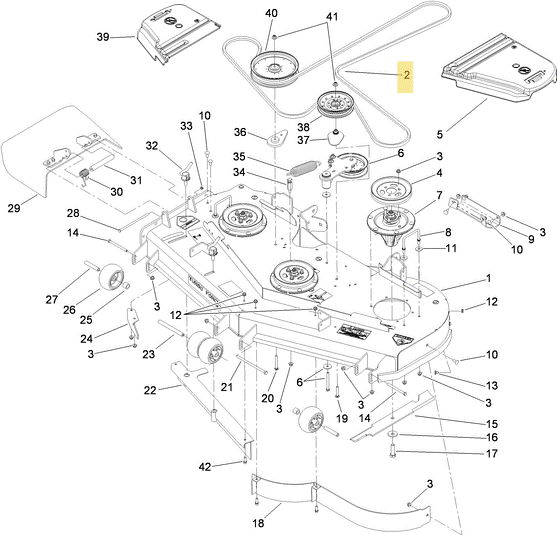 Toro OEM Mower Deck Belt 114-5858 Fits 60" Z Master 2000, 3000, 5000 and 6000 series.