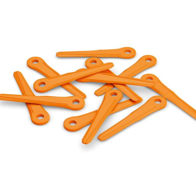 Stihl Genuine Orange Plastic Blades (Pack of 12) 4002 007 1000