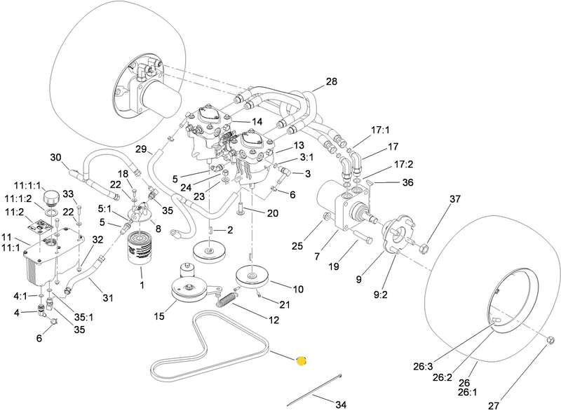 Toro OEM Hydro Drive Belt 119-0174 fits Toro Grandstand COMPACT and HDM Models.