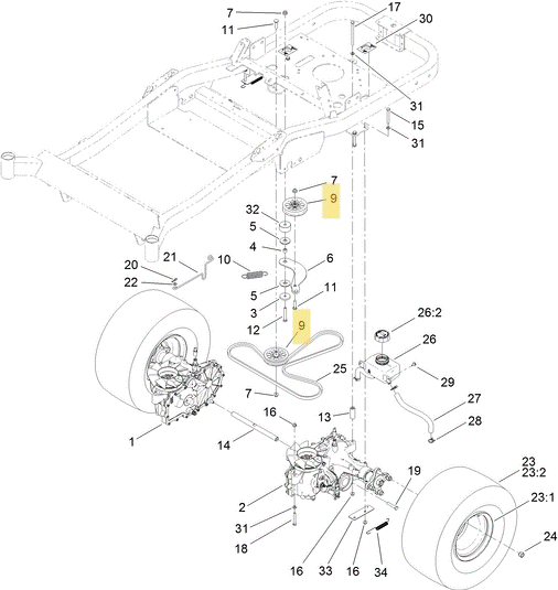 Toro OEM Hydro Nylon Flat Idler part number 109-3397 fits Z Master 2000 series and Titan Z, ZX, MX Series