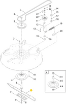 Toro OEM Recycler/Mulching Mower Blade 80-4430-03 fits Toro 32" Timecutter series, Toro XL 32" Lawn Tractor and Rear Engine Rider.