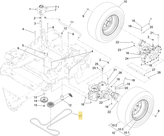 Toro OEM Transmission and Hydro belt 114860 for Wheelhorse 200 series and Toro ZMaster 2000 series