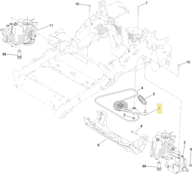 Toro OEM Cast Aluminum Hydro Arm Assembly 116-1255 fits 3000, 5000, 6000 Z Master Series