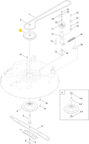 Toro OEM 119-8804 Spindle Assembly Pulley Fits 32" Timecutter Models Except Model 74682 and Select Serial Numbers for 74710.
