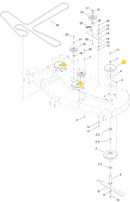 Toro OEM 115-4975 Spindle Assembly Pulley Fits 60" Timecutter HD Model 75213 - TITAN HD 1500 Model 74452 - TITAN HD 2000 Model 74462 - TITAN ZX and MX Models.