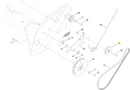 Toro OEM 114-3785 Auger Tensioner Idler Pulley Fits Select 21" Single Stage Power Clear and Quick Clear Snowblower Models.