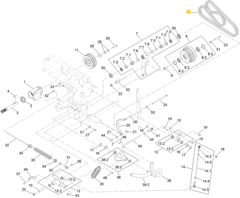 Toro OEM Mower Deck Belt 130-2870 Fits Toro 42" and 48" Z Master 8000 series.