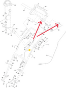 Toro OEM 120-2338 Snowblower Upper or Primary Auger/Rotor Cable Fits Select SnowMaster, Snow MAX, Snowthrower Models.