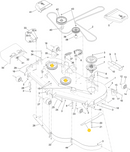 Toro OEM 105-7712-03 LOW-FLO Mower Deck Blades for 72IN. Grandstand and Z Master series.