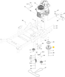 Toro OEM 126-4324 PTO Clutch Fits Late Toro 60" TITAN HD 2500 (Models 74470, 74471) - (With Tube Style Framing).