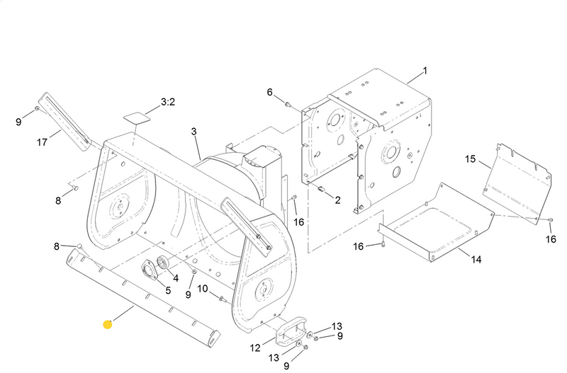 Toro OEM 136-6588-01 Metal Scraper Bar Fits Select Toro 28" Dual Stage Power MAX and Power TRX Snowblower Models.