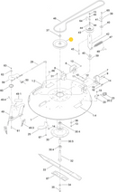 Toro OEM 137-7050 Spindle Assembly Pulley Fits 32" Timecutter Models 74682 and 74710 Below Serial Number 402842614.