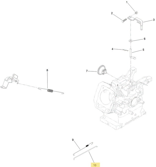 Toro OEM 121-0148 Engine Governor Rod