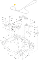 Toro OEM Primary Center Mower Deck Belt 126-6440 fits Exclusively Gas Model 74090 96" Z Master 7500 series wing mower.