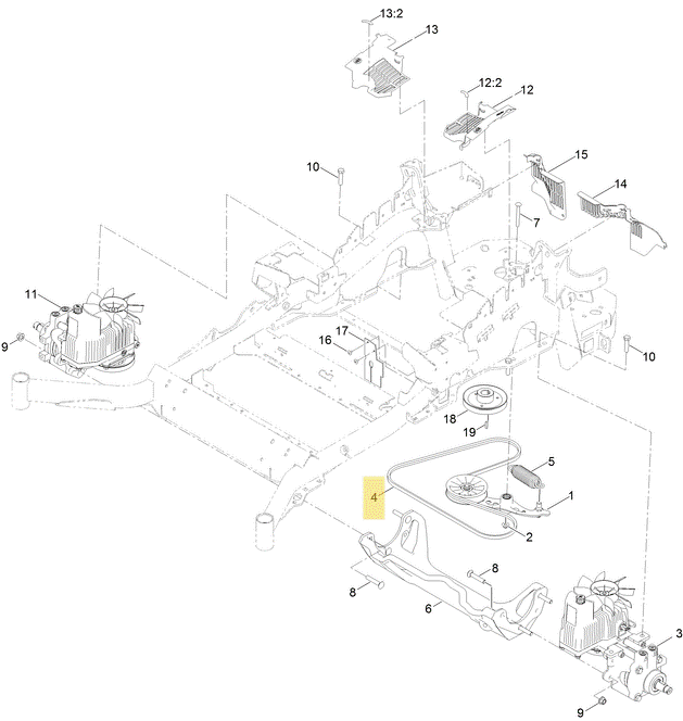 Toro OEM Hydro Belt 126-9835, 109-3388 for Titan Z and Z MASTER Mower.