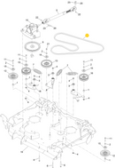 Toro OEM Primary Center Mower Deck Belt 126-7924 fits 96" and 144" Z Master 7500 series wing mowers (Excluding Model 74090).